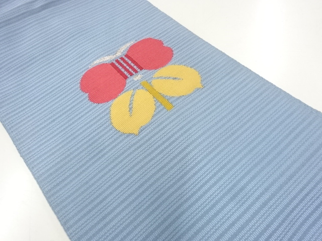 JAPANESE NAGOYA OBI / WOVEN CAMELLIA